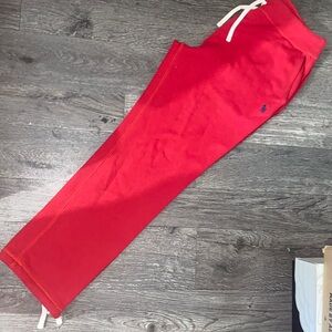 Red sweatpants